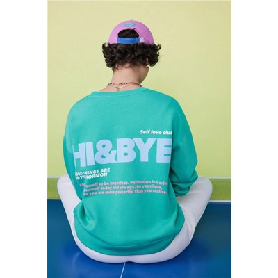 Sudadera felpa verde logo