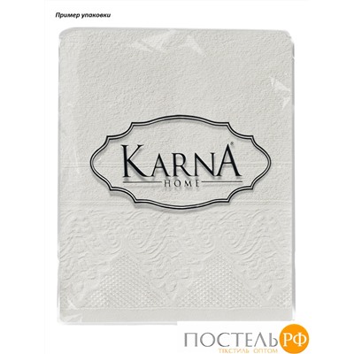 3570 Полотенце махровое "KARNA" жаккард SIESTA (50x90) см 1/1 Кремовый