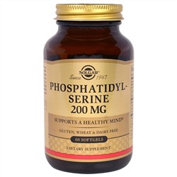 Solgar, Фосфатидилсерин, 200 мг, 60 мягких капсул