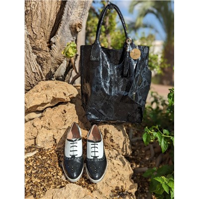 BDA · 6180 Negro+PELLE - Shopper PITON NEGRO АКЦИЯ