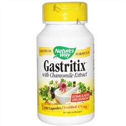 Nature's Way, Gastritix, с экстрактом ромашки, 474 мг, 100 капсул