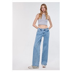 Mavi Deli Dolu Açık Everyday Vintage Jean Pantolon 1010483670