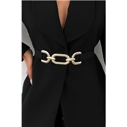 Cool & Sexy Kadın Siyah Lastikli Gold Tokalı Kemer BE663