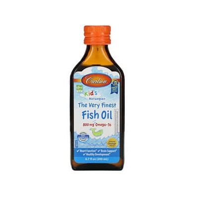 Carlson Labs, Kid's Norwegian, The Very Finest Fish Oil, Natural Lemon, 800 mg, 6.7 fl oz (200 ml)