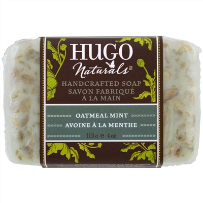 Hugo Naturals, Мыло ручной работы, с ароматом овса и мяты, 4 унции (113 г)