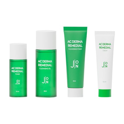 [J:ON] AC DERMA REMEDIAL MINI SET Набор миниатюр для ухода за кожей СТОП-АКНЕ, 55 мл/10 мл/30 мл*2 шт