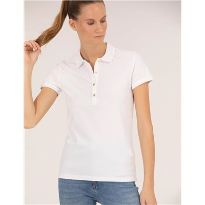 Beyaz Polo Yaka Slim Fit Tişört