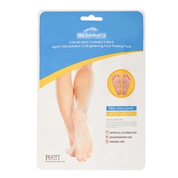 Jigott Vita Solution 12 Brightening Foot Peeling Pack Очищающая маска-носочки для ног  2*15мл