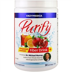 Enzymedica, Очищение, волоконный напиток+, гранатовый лимонад, 8 унций