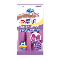 Перчатки ST Family HAND FLEUR для хозработ толстые размер M фиолетовые винил 1 пара