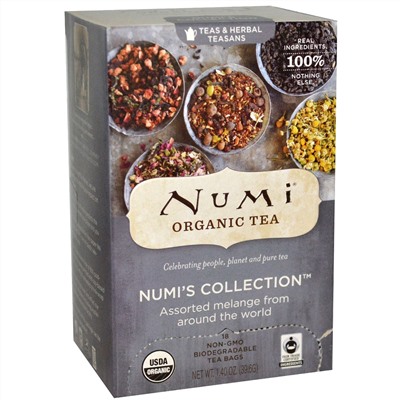 Numi Tea, Органический травяной чай, 18 пакетиков, 1.40 унций (39.6 г)