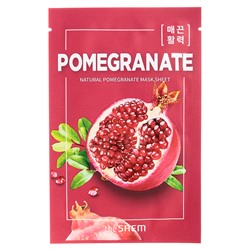 [THE SAEM] Маска для лица тканевая ЭКСТРАКТ ГРАНАТА Natural Pomegranate Mask Sheet, 21 мл