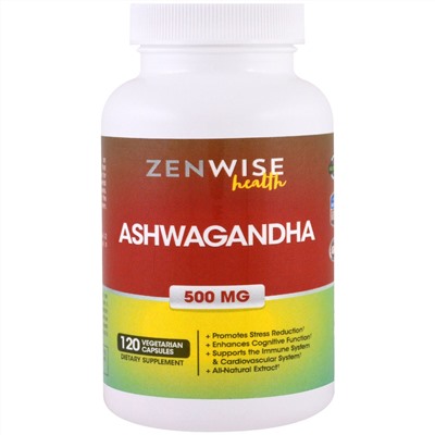 Zenwise Health, Ashwagandha, 500 mg, 120 Veggie Caps