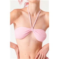 Sujetador de bikini de algodón orgánico Lynniz - Rosa