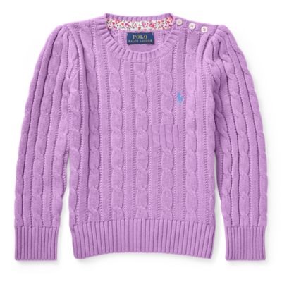GIRLS 2-6X Cable-Knit Cotton Sweater