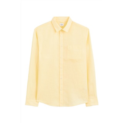 Camisa de lino Amarillo