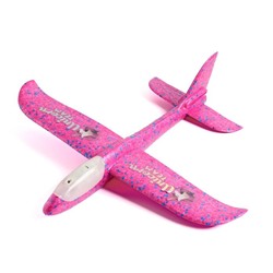 Самолёт Unicorn team 31х35см, розовый, диодный 5570194