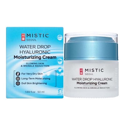 MISTIC WATER DROP HYALURONIC Moisturizing Cream Увлажняющий крем для лица с гиалуроновой кислотой 50мл