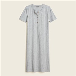 Midi henley knit T-shirt dress