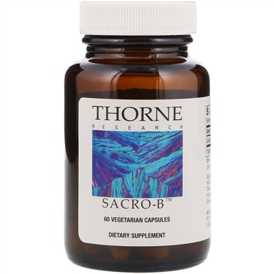 Thorne Research, Sacro-B, Saccharomyces Boulardii, 60 капсул в растительной оболочке