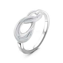 Кольцо из серебра с бриллиантом родированное 01-01525-07-101-01-07
