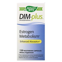 Nature's Way, DIM-plus, метаболизм эстрогенов, 120 вегетарианских капсул