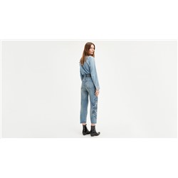 Embroidered Barrel Women's Jeans