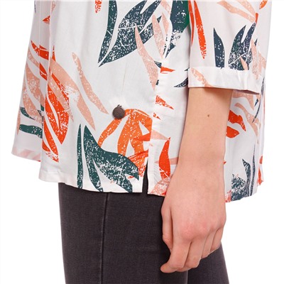 Damen Bluse mit Palmen-Print