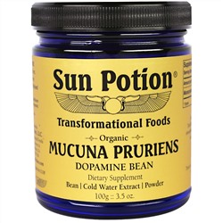 Sun Potion, Порошок Mucuna Pruriens, Органический,  3,5 унции (100 г)