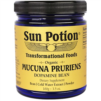 Sun Potion, Порошок Mucuna Pruriens, Органический,  3,5 унции (100 г)