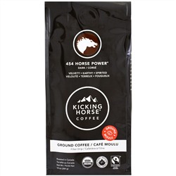 Kicking Horse, 454 лошадиных сил, темный, молотый кофе, 284 г (10 унций)