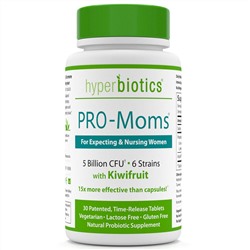 Hyperbiotics, PRO-Moms, The Perfect Prenatal Probiotic, 5 Billion CFU', 30 Tablets