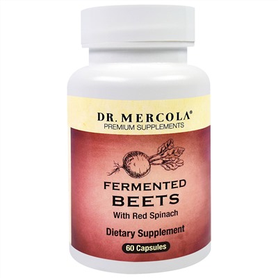 Dr. Mercola, ферментированная свекла с малабарским шпинатом, 60 капсул