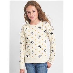 GapKids | Disney Mickey Mouse and Minnie Mouse ruffle sweatshirt