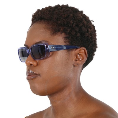 RAY-BAN  Blue Gradient Polarized Square Ladies Sunglasses