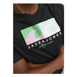Jack & Jones Desenli Siyah Erkek T-Shirt 12235535 5003003686