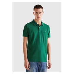 United Colors of Benetton Erkek Koyu Yeşil Regular Fit Kısa Kollu Polo Tshirt Koyu Yeşil 123A3089J3179