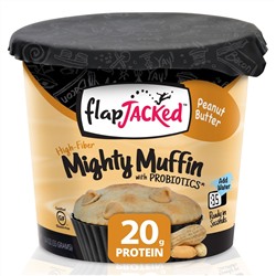FlapJacked, Mighty Muffin (мощный кекс), с пробиотиками, арахисовым маслом, 1,94 унций (55 г)