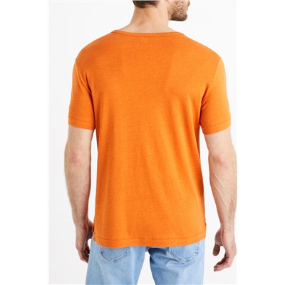 Camiseta de lino - Naranja