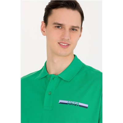 Erkek Yeşil Oversize Polo Yaka Tişört