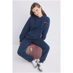 Pantalón jogger felpa azul navy