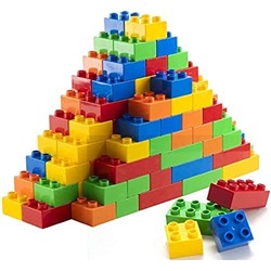 PREXTEX Building Blocks for Toddlers 1-3+ (100 Mega Blocks) Large Toy Blocks Compatible with Most Major Brands - Kids Toys Gift Set for All Ages (Boys & Girls)