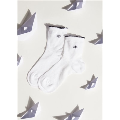 Kurze Socken für Mädchen mit maritimem Motiv