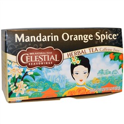 Celestial Seasonings, Травяной чай с мандарином и апельсином, без кофеина, 29 пакетиков, 1.9 унций (54 г)