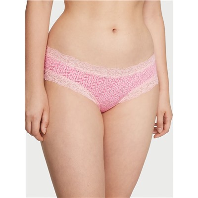 THE LACIE Lace-Waist Cotton Cheeky Panty