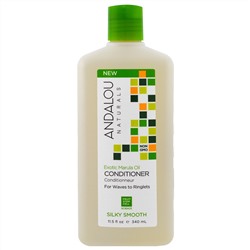 Andalou Naturals, Conditioner, Silky Smooth, For Waves to Ringlets, Exotic Marula Oil, 11.5 fl oz (340 ml)