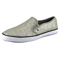 G By Guess Malden 6 Women Round Toe Canvas Silver Loafer
