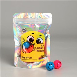 Мячи каучуковые «Не лопни от счастья» 10 шт., d=2,5 см 5166409
