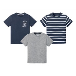LUPILU® Kleinkinder Jungen T-Shirts, 3 Stück, mit Bio-Baumwolle