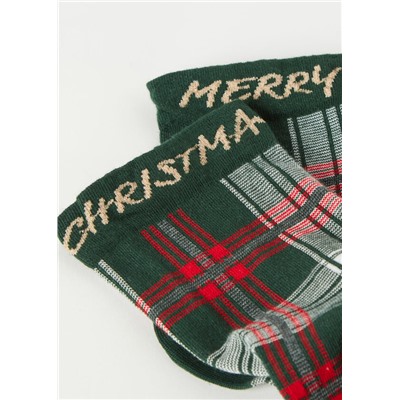 Kurze Socken mit Weihnachtsmotiv Family